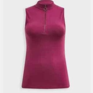 Torrid  Zip Up Mock Turtle Neck Tank
